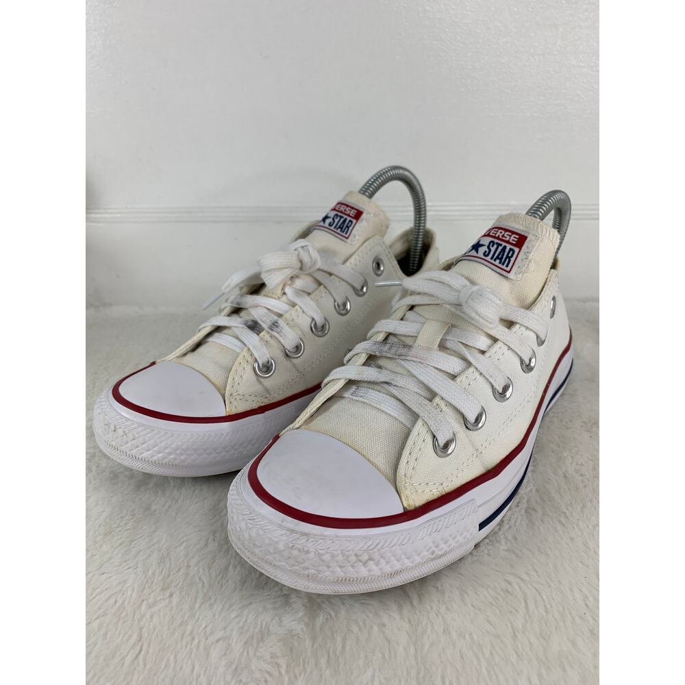 Converse Chuck Taylor All Star White Canvas Low Sneakers Women's 7.5